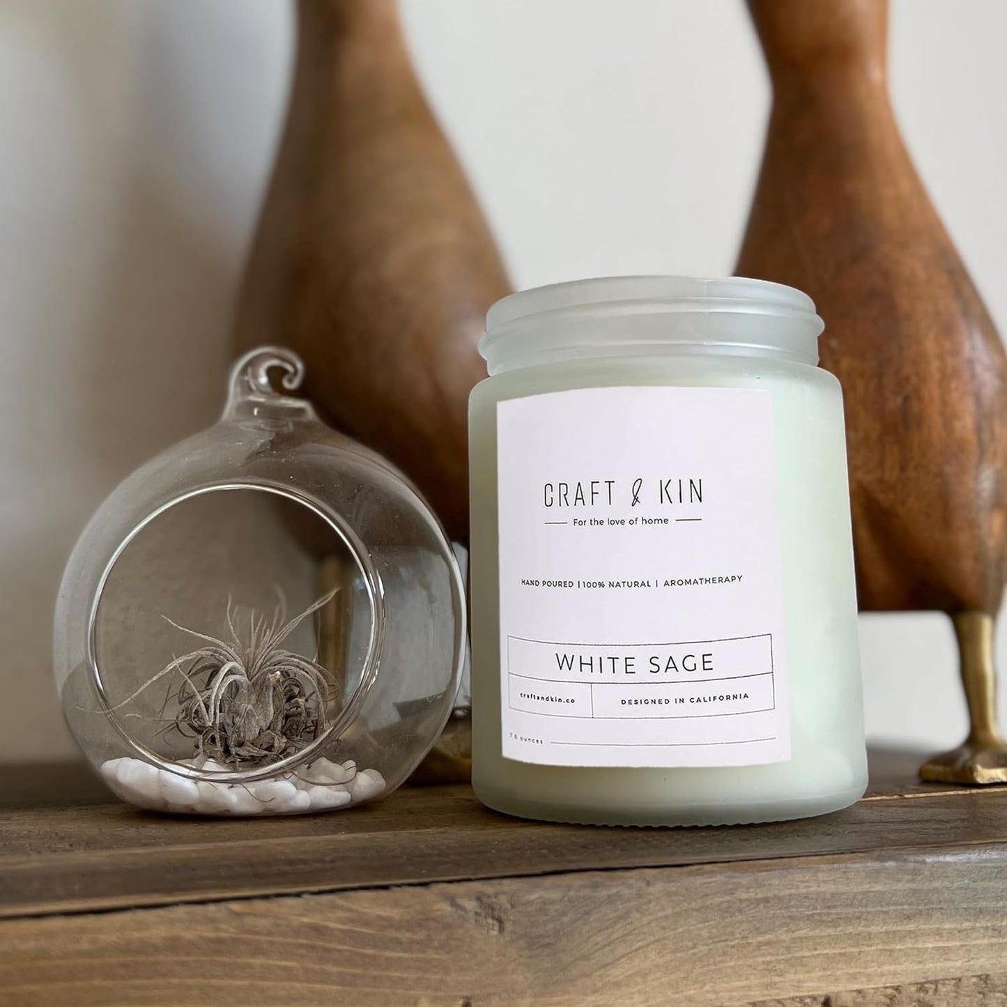 White Sage Candles | Sage Candles for Cleansing House | Fall Candle, Wood Wicked Candles | 8 Oz 45 Hour Burn, Scented Candles for Home Scented Candle Sage, Soy Candles, Christmas Candles Scented