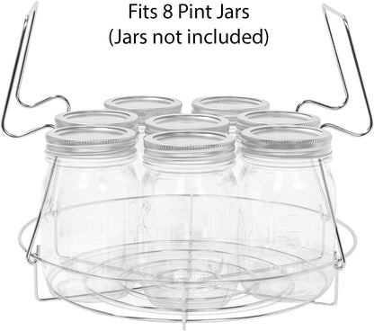 7 Pieces Premium Stainless Steel Canning Set Starter Kit W/ Rack. No Rust, Extra Stability. BULK PACKS (Canning Set)