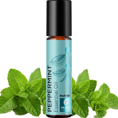 Aromatherapy Peppermint Essential Oil Rollerball - Natural Headache Relief Peppermint Stick with Peppermint Aromatherapy Oil - Natural Peppermint Roll on Essential Oil for Focus and Concentration