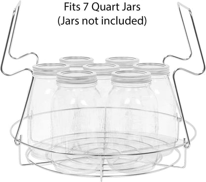 7 Pieces Premium Stainless Steel Canning Set Starter Kit W/ Rack. No Rust, Extra Stability. BULK PACKS (Canning Set)